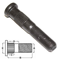 (image for) Drive In Trailer Wheel Stud 9/16" X 2 5/16'' Dexter/Redneck #7-132