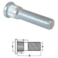 (image for) Trailer Drive In Wheel Stud 1/2"-20 x 2.24" Dexter/Redneck #7-150