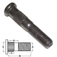 (image for) Trailer Drive In Wheel Stud 1/2"-20 X 2.70'' Dexter/Redneck #7-262