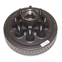 (image for) Trailer Hub/Drum With Races & Studs 8 Bolt On 6 1/2" #42 Spindle 5/8" Studs 5.2k-7k Axle Dexter #8-219-18
