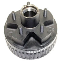 (image for) Trailer Hub/Drum With Races & Studs 5 Bolt On 4.5" BTR Spindle Electric Brake 2.2k Axle Dexter #8-257-5