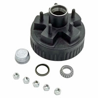(image for) Trailer Hub/Drum Assembly 5 Bolt On 4.5" BTR Spindle Electric Brake 2.2k Axle Dexter #8-257-5UC3 & 8-257-5UC3-EZ