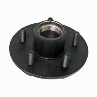 (image for) Trailer Idler Hub With Races & Studs 5 Bolt On 4.5" BT8/BTR Spindle 6 1/2" Flange 2.2K Axle Dexter #8-258-5