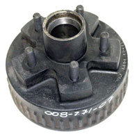 (image for) Trailer Hub/Drum With Races & Studs 5 Bolt On 4.5" BTR Spindle Hydraulic Brake 2.2k Axle