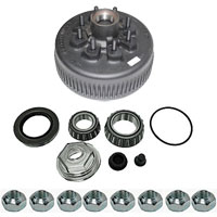 (image for) Trailer Non-ABS Oil Bath Hub/Drum Assembly 8 Bolt On 6 1/2" 12 1/4" X 3/8" Drum 5/8" Stud 8K Axle Dexter #8-285-10UC3