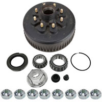 (image for) Trailer ABS Oil Bath Hub/Drum Assembly 8 Bolt On 6 1/2" 12 1/4" X 3 3/8" Drum 9/16" Studs 8K Axle Dexter #8-285-12UC3