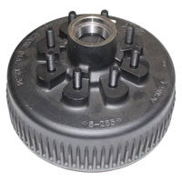 (image for) Trailer Non-ABS Hub/Drum With Races & Studs 8 Bolt On 6 1/2" 12 1/4" X 3.3/8" Drum 5/8" Studs Cone or Flange Nuts 8K Axle Dexter #8-285-8
