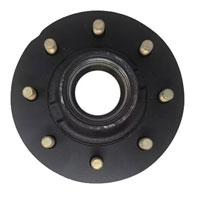(image for) Trailer Oil Bath Hub With Races & Studs 8 Bolt On 6 1/2" 12 1/4" x 3 3/8" Drum 9/16" Studs 8K Axle Dexter #8-287-14