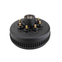 (image for) Trailer Hub/Drum With Races & Studs 8 Bolt On 6.5" 12 1/4" x 2 1/2" Drum 9/16" Studs 7.2k Axle Dexter #8-393-4