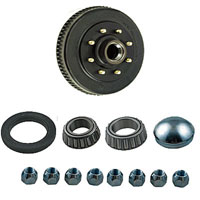 (image for) Trailer Hub/Drum Assembly 8 Bolt On 6 1/2" 9/16" Stud 2 x 2 1/2" Drum 7.2k Axle Dexter #8-393-4UC3 & 8-393-4UC3-EZ