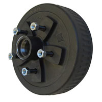 (image for) Trailer Hub/Drum With Races & Studs 5 Bolt On 5.5" #84 Spindle 10" X 2.25" Drum 3.5k Axle Dexter #84557