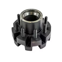 (image for) Trailer 2 Piece Oil Bath Hub/Drum Hub with Races & Studs 8 Bolt On 6 1/2" Bolt On Cap 10k Axle Dexter #D008-214-25