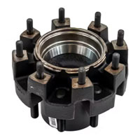(image for) Trailer 2 Piece Oil Bath Hub/Rotor Hub With Races & Studs 8 Bolt 6 1/2" Bolt On Cap10k Axle Dexter/Redneck #D008-214-26