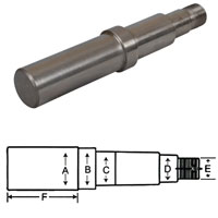 (image for) Trailer #84 Axle Spindle Only 1.75" Round Dexter/Redneck #R20484LNW