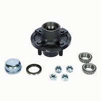 (image for) Trailer Idler Hub Assembly 4 Bolt On 4" BTR Spindle 2.2K Axle Pre-Greased Trailer Parts Pro #H34822BX-116