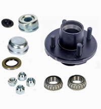 (image for) Trailer Idler Hub Assembly 4 Bolt On 4" BT8 Spindle 2k Axle Boxed Trailer Parts Pro #H34822BX