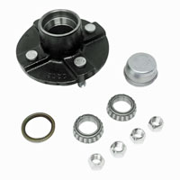 (image for) Trailer Idler Hub Assembly 4 Bolt On 4" BTR Spindle 2.2k Axle Trailer Parts Pro #H34822UC1-BTR & H34822UC1-BTR-EZ