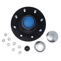 (image for) Trailer Idler Hub Assembly 8 Bolt On 6 1/2" #42 Spindle 2 1/4" Seal 12" Studs Pre-Greased Boxed Trailer Parts Pro H42865BX