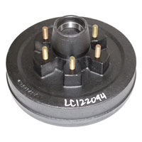 (image for) Trailer Hub/Drum With Races & Studs 6 Bolt On 5 1/2" #42 Spindle 12" X 2" Drum 6k Axle Trailer Parts Pro #HD42656