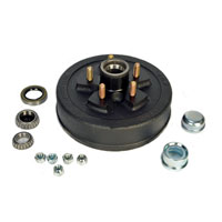 (image for) Trailer Hub/Drum Assembly 5 Bolt On 4.5" #84 Spindle 3.5k Axle Pre-Greased Boxed Trailer Parts Pro #HD84546BX