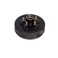 (image for) Trailer Hub/Drum With Races & Studs 5 Bolt On 5" #84 Spindle 10" X 2.25" Drum 3.5k Axle Trailer Parts Pro #HD84556