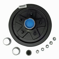 (image for) Trailer Hub/Drum Assembly 5 Bolt On 5" #84 Spindle 3.5k Axle Pre-Greased Boxed Trailer Parts Pro #HD84556BX