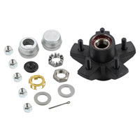 (image for) Trailer Idler Hub Assembly 5 Bolt On 4.5" #84 Spindle 3.5 Axle Pre-Greased Dexter #K08-248-1G
