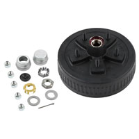 (image for) Trailer Hub-Drum Assembly 5 Bolt On 5 1/2" #84 Spindle 10" X 2.25" Drum 3.5 Axle Pre-Greased Dexter #K08-249-2G