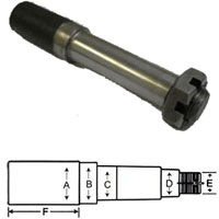 (image for) Trailer BT8 Axle Spindle 1 3/8" Round With Nut Washer & Cotter Pin Dexter/Redneck #R104BT8-38