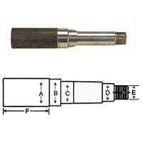(image for) Trailer BT8 Axle Spindle Only Round 1.25" x 4" Stub Dexter/Redneck #R104BT8LNW