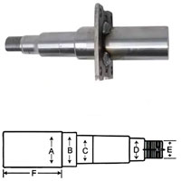 (image for) Trailer #84 Ez-Lube Axle Spindle Only 1 3/4" Round Dexter/Redneck #R20384EZLNW