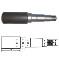 (image for) Trailer #84 Axle Spindle Only 2.00" Round Dexter/Redneck #R40484LNW