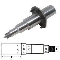 (image for) Trailer #42 Ez-Lube Axle Spindle With Brake Flange 2.25" Round Dexter/Redneck #R50342EZLNW