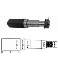 (image for) Trailer #84 Axle Spindle 1.50" Square With Nut Washer & Cotter Pin Dexter/Redneck #SP20484