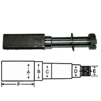 (image for) Trailer BT8 Axle Spindle 1.50" Square With Nut Washer & Cotter Pin Dexter/Redneck #SP204BT8