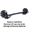 (image for) 8,000 lb. Trailer Axle 4" Drop 8 On 6.5" Electric Brake