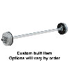 (image for) 3.5K Marine Axle Sq Hyd FB Brake 5 On 4 1/2 Zerk Lube Galv