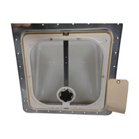 (image for) Trailer Dome Ventilator Aerodynamic Vent Top Birch White 14" X 14" Dexter/Redneck #M1659VEN