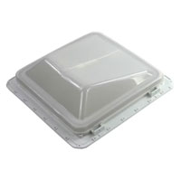 (image for) Trailer Ventadome Dome Roof Vent White with Screen Filter and Poly Roof Flange Dexter/Redneck #V3092-601-00