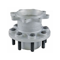(image for) Trailer Disc Brake Hub Spacer Cups & 5/8" Studs Dacromet 8 Bolt on 6 1/2" Oil Rockwell American 99 Spindle 10k Kodiak/Dexter #008-H/S-99-D-S