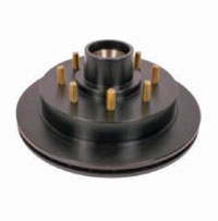 (image for) Trailer Hydraulic Disc Brake 13" E-Coat Integral Rotor/Hub Grease 1/2" Cups & Studs 7k Dexter/Redneck #008-R/H-133-7-8-E-S