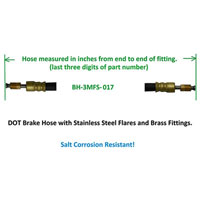 (image for) Trailer DOT Brake Hose 17" Dexter/Redneck #034-BH-3MFS-017
