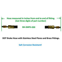 (image for) Trailer Dot Brake Hose 30" Dexter/Redneck #034-BH-3MFS-030