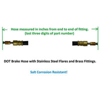 (image for) Trailer Dot Brake Hose 54" Dexter/Redneck #034-BH-3MFS-054
