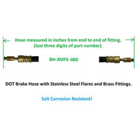 (image for) Trailer DOT Brake Hose 80" Dexter/Redneck #034-BH-3MFS-080