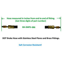 (image for) Trailer DOT Brake Hose 86" Dexter/Redneck #034-BH-3MFS-086