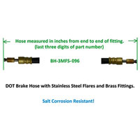 (image for) Trailer DOT Brake Hose 96" Dexter/Redneck #034-BH-3MFS-096