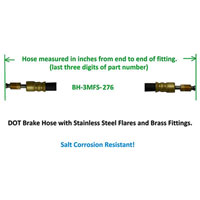 (image for) Trailer DOT Brake Hose 276" Dexter/Redneck #034-BH-3MFS-276