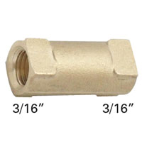 (image for) Trailer Forged Brass Coupling 1/8" ID 3/16" FIF Kodiak/Dexter #034-BH-C-3FIF
