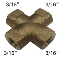 (image for) Trailer Hydraulic Brake Line X Connectior Dexter/Redneck #034-BH-X-3FIF